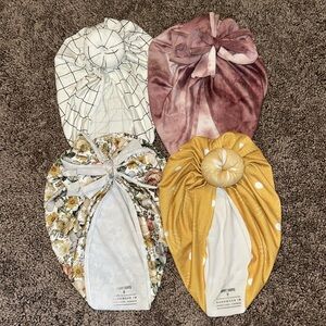 Bunny Knots size medium ages 1-4 turban hats bundle!!